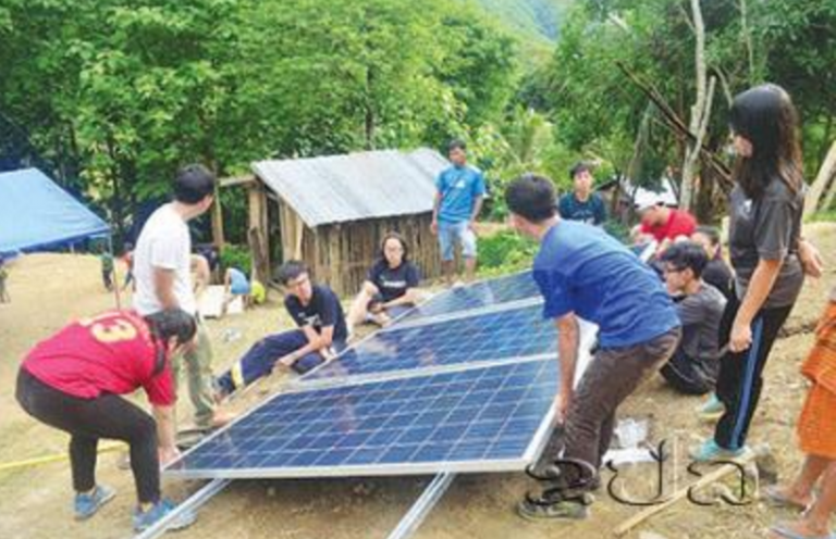 Singaporean Students Install Solar Power System at Primary School in Laos