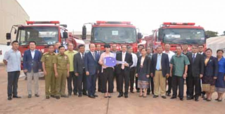 Korean Association Hands Over Fire Trucks