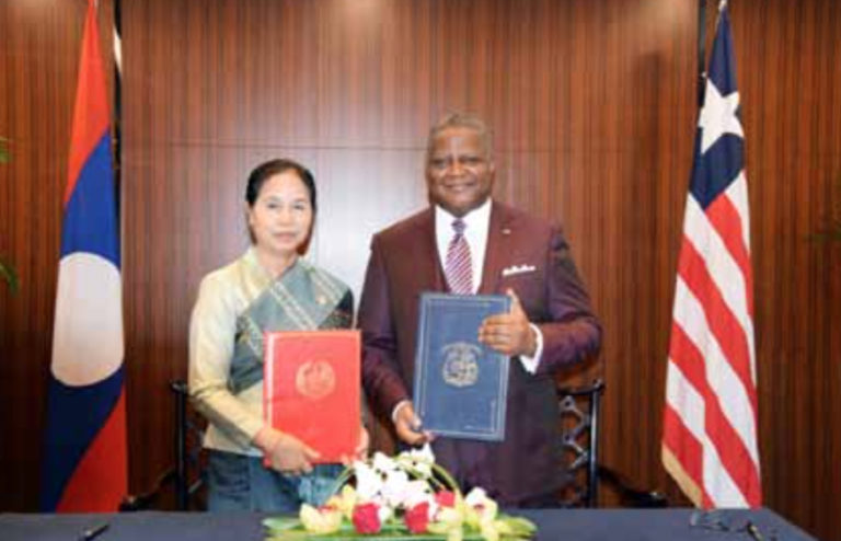 Laos, Liberia Establish Diplomatic Ties