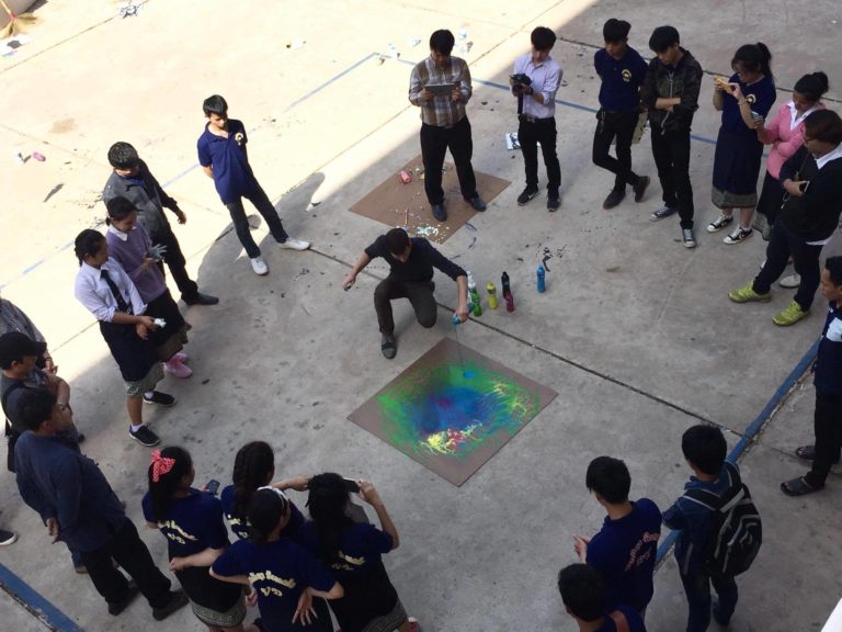 Silvère Jarrosson Shares Techniques With Aspiring Lao Artists