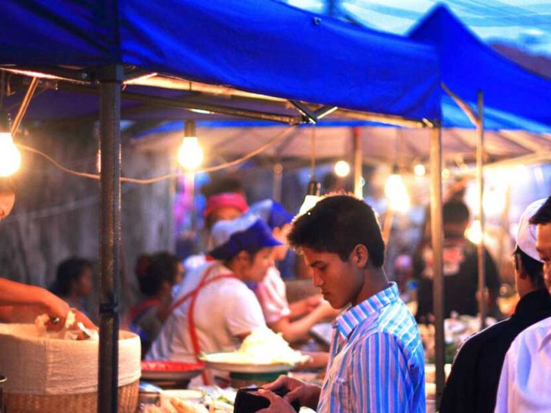Women Market Vendors Vientiane