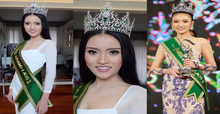 Miss Grand Laos Showcases That Luang as National Costume