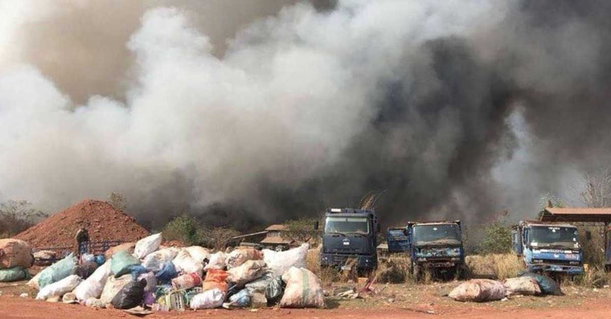 landfill fire smoke