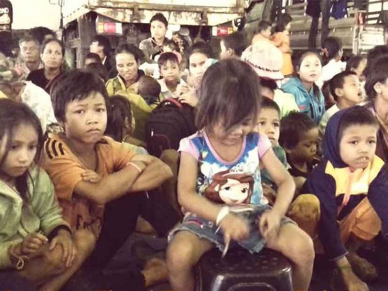 Child flood victims