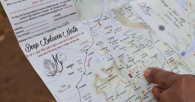 Tourist Map of Bolaven, Champasak Province