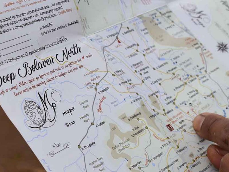 Tourist Map of Bolaven, Champasak Province