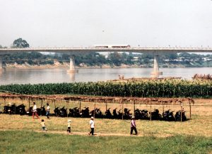 First Lao-Thai Friendship Bridge Opened in 1994, Funded by Australia.