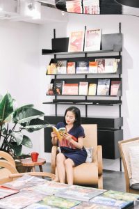 Quiet reading time at Toong coworking space