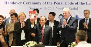 Laos penal code handover ceremony