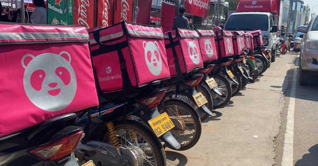 Food Panda Bikes in Vientiane, Laos