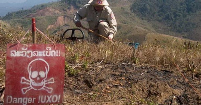 Clearance of UXO in Laos (Photo: UXO Lao)