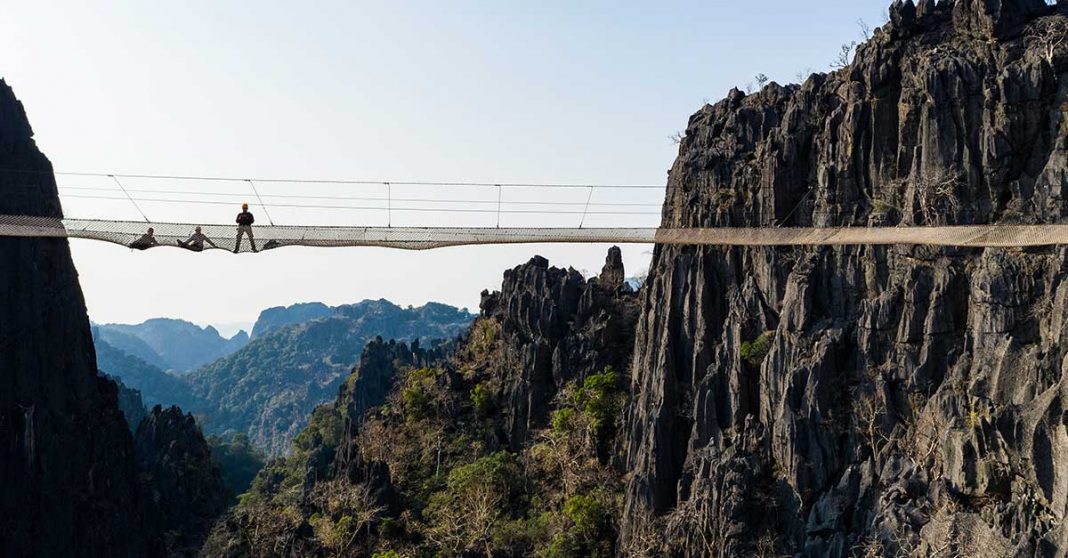 Domestic Tourism atop The Rock Viewpoint at Phou Pha Marn (Photo: Phoonsab Thevongsa)