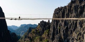 Domestic Tourism atop The Rock Viewpoint at Phou Pha Marn (Photo: Phoonsab Thevongsa)