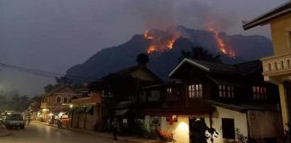 Forest Fires Rage in Northern Laos