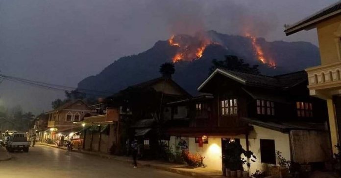 Forest Fires Rage in Northern Laos