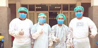 Luang Prabang Hospital's Respiratory OPD medical team on Covid-19 cases