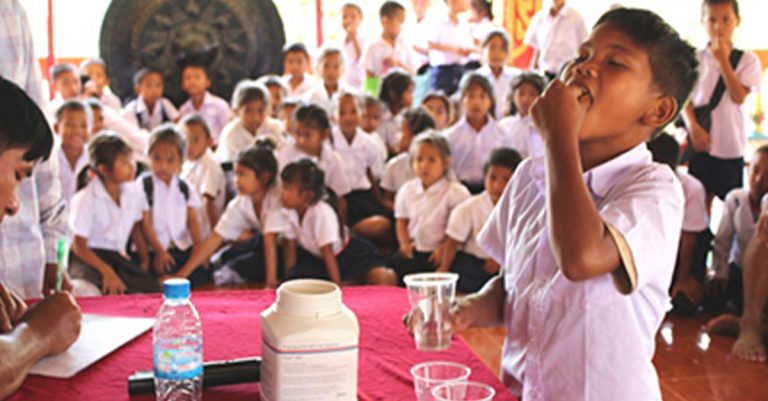 School-based Deworming Program in Laos undertaken by WHO (Photo: WHO)