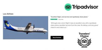 Lao Airlines Wins Tripadvisor Travelers Choice Award