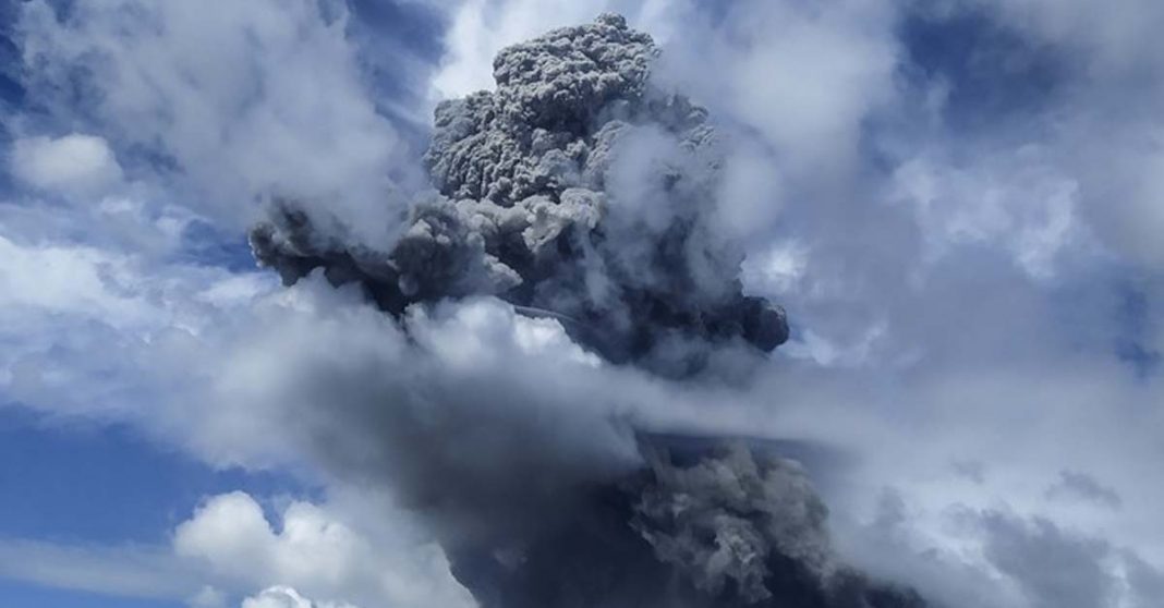 Mount Sinabung in Indonesia Erupts