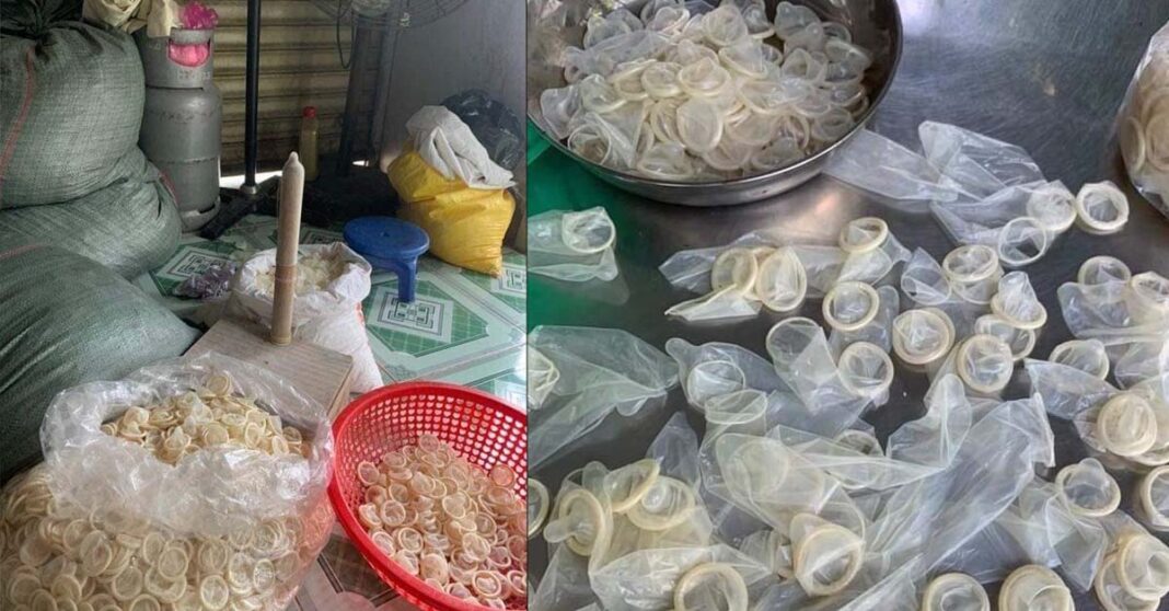 Illegal condom recycling facility raided in Vietnam