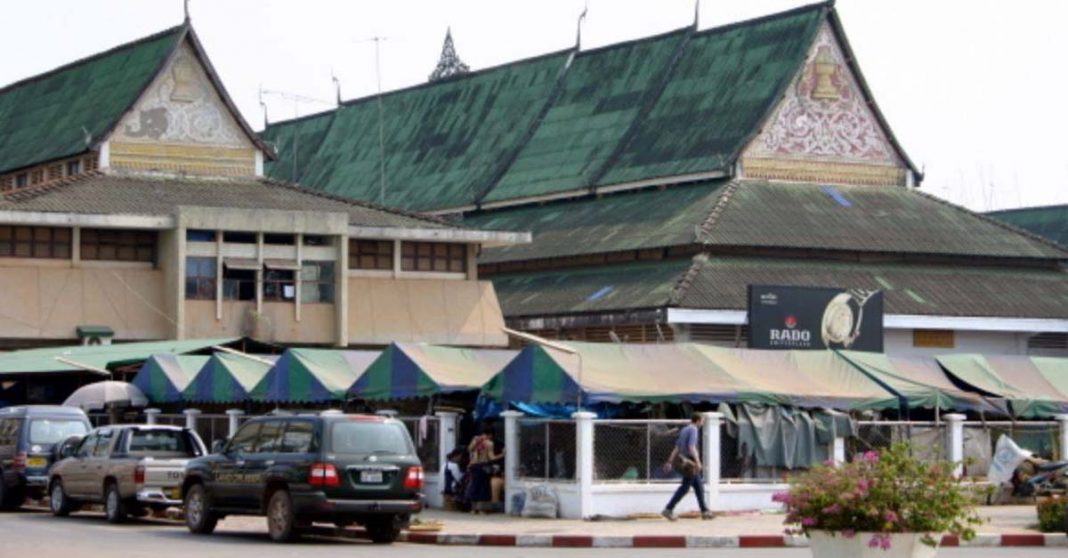 U-shaped Morning Market Building in Vientiane