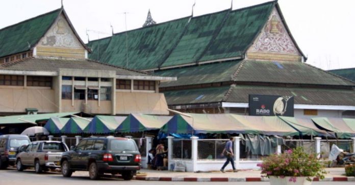 U-shaped Morning Market Building in Vientiane