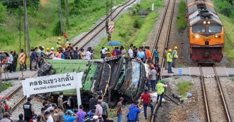 Bus-Train Collision in Thailand