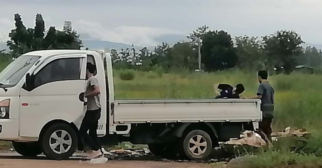 Vientiane shop owner caught dumping waste