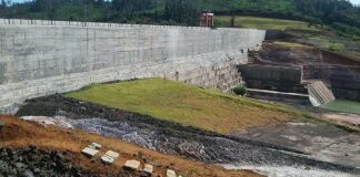 Rebuilt saddle dam at the Xe Pian Xe Namnoy hydropower project.