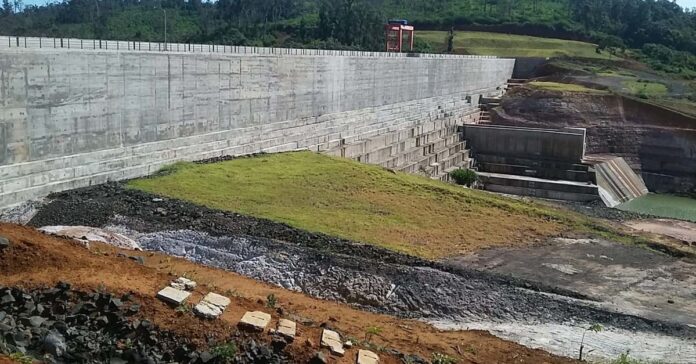 Rebuilt saddle dam at the Xe Pian Xe Namnoy hydropower project.