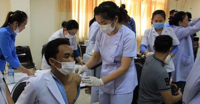 Laos begins vaccinations against Covid-19