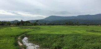 Mountainscape near site of new district for Vientiane Capital