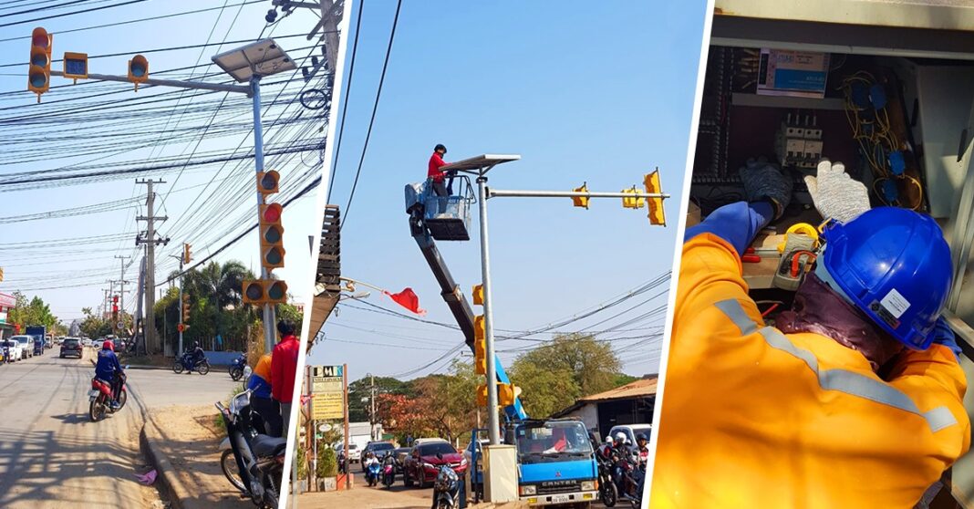 Traffic lights get upgraded in Vientiane Capital