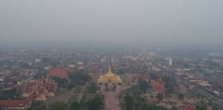 Drone photo showing dangerous air pollution levels in 2019 (Photo: Jettana Viengsaly)