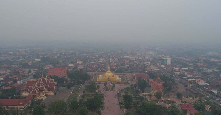 Drone photo showing dangerous air pollution levels in 2019 (Photo: Jettana Viengsaly)