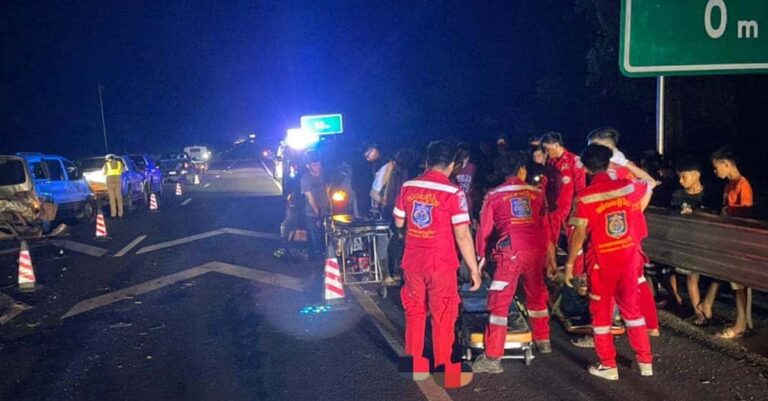 Four two-car pileups on Vientiane to Vang Vieng Expressway in one day