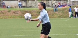 Laos's first female FIFA referee Keomany Phengmeuangkhoun