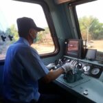 Train driver makes a test run on the Laos-China Railway