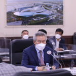 on Chang-wan, CEO of Korean Airports Corporation, speaks at a press briefing at the company headquarters in Gangseo District, western Seoul, on Monday. [YONHAP]