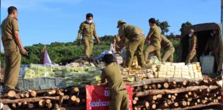 Lao police prepare to destroy illicit drugs