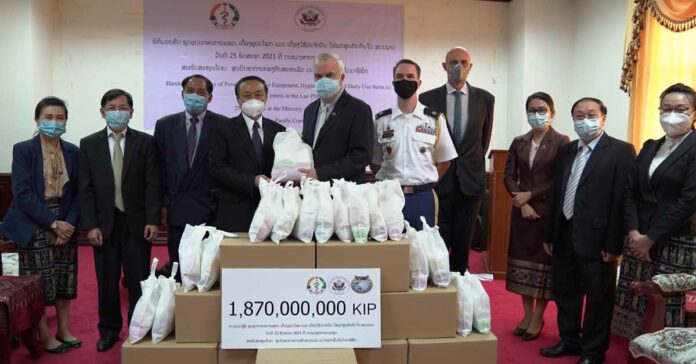 United States Presents Personal Protective Equipment and Supplies to Lao Minister of Health