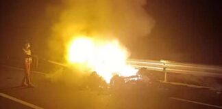 Car catches fire on Expressway