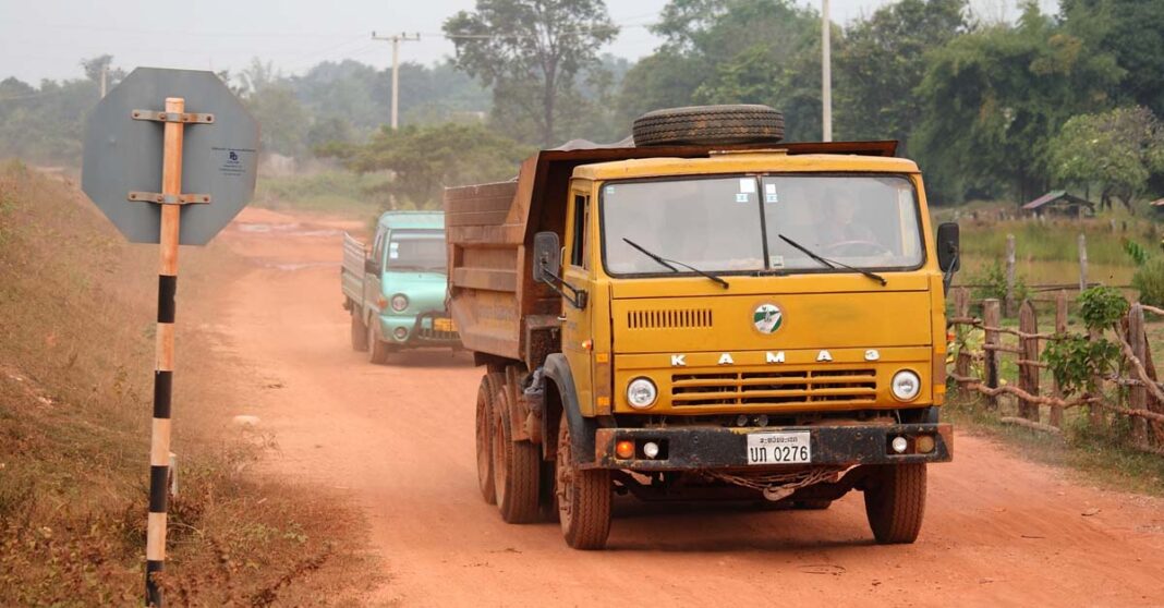 Trucks in Laos ordered to reduce weight