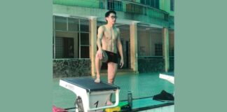 Laos olympic swimmer Santisouk Inthavong will carry the national flag