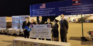 Over 1 Million Covid-19 Vaccines Donated by United States through COVAX Facility Arrive in Laos