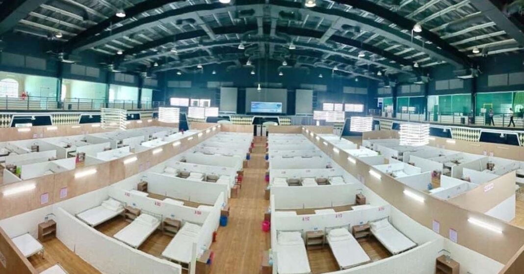 Field hospital at Lane Xang Indoor Stadium