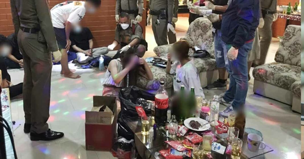 Lao nationals arrested for partying in Pattaya