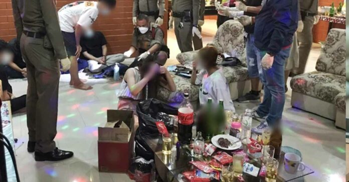 Lao nationals arrested for partying in Pattaya