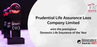 Prudential Laos named Domestic Life Insurer of The Year by The Insurance Asia Award 2021