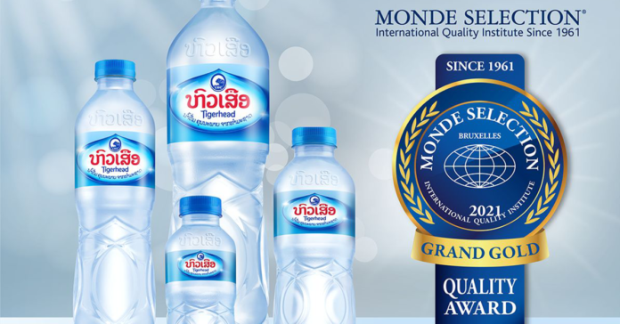 Tigerhead Drinking Water recognized again for world-class quality. Awarded Grand Gold at the Quality Awards 2021 by Monde Selection.